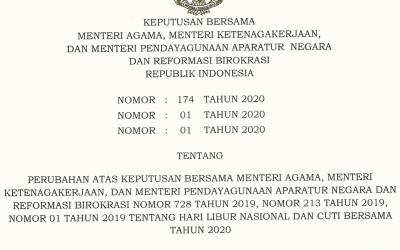 SKB 3 Menteri 2020 Mengenai Perubahan SKB 3 Menteri 2019